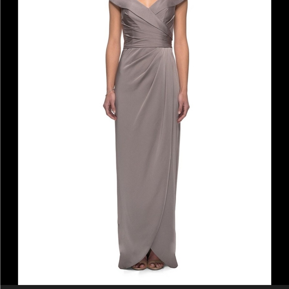 La Femme Pewter 25206 Evening Gown